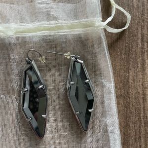 Kendra Scott earrings, gun metal hardware